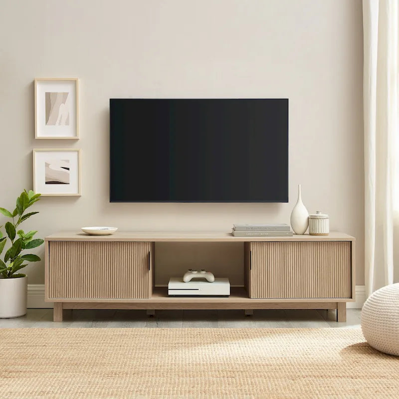 Middlebrook Designs Modern Fluted-Door TV Stand