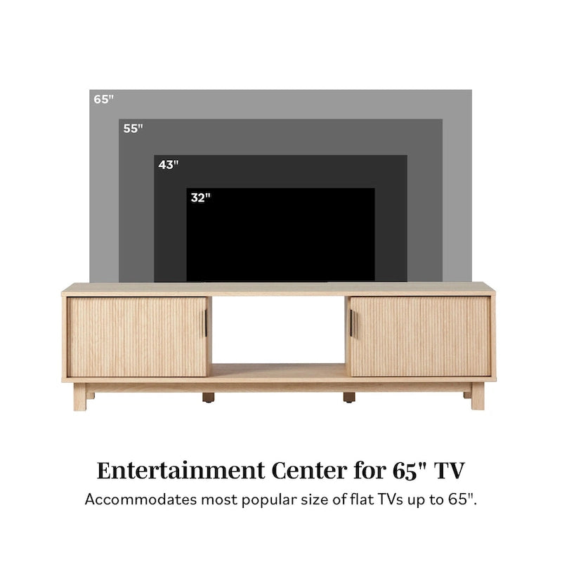 Middlebrook Designs Modern Fluted-Door TV Stand