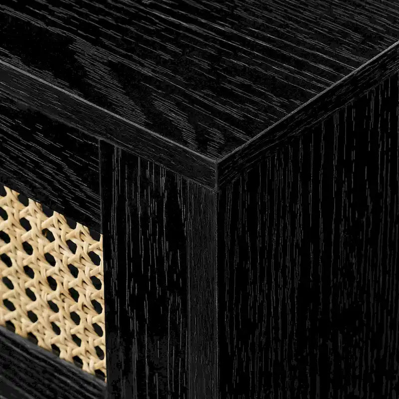 Middlebrook Scandi 70-inch Faux Rattan-Door Floating TV Stand