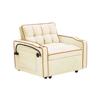 foldable sofa bed , modern sofa sofa velvet pull-out bed, adjustable back and with USB port and ashtray and swivel phone stand