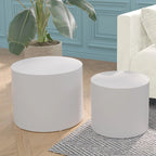 Round Nesting Tables Set, Coffee & End Tables, No Assembly