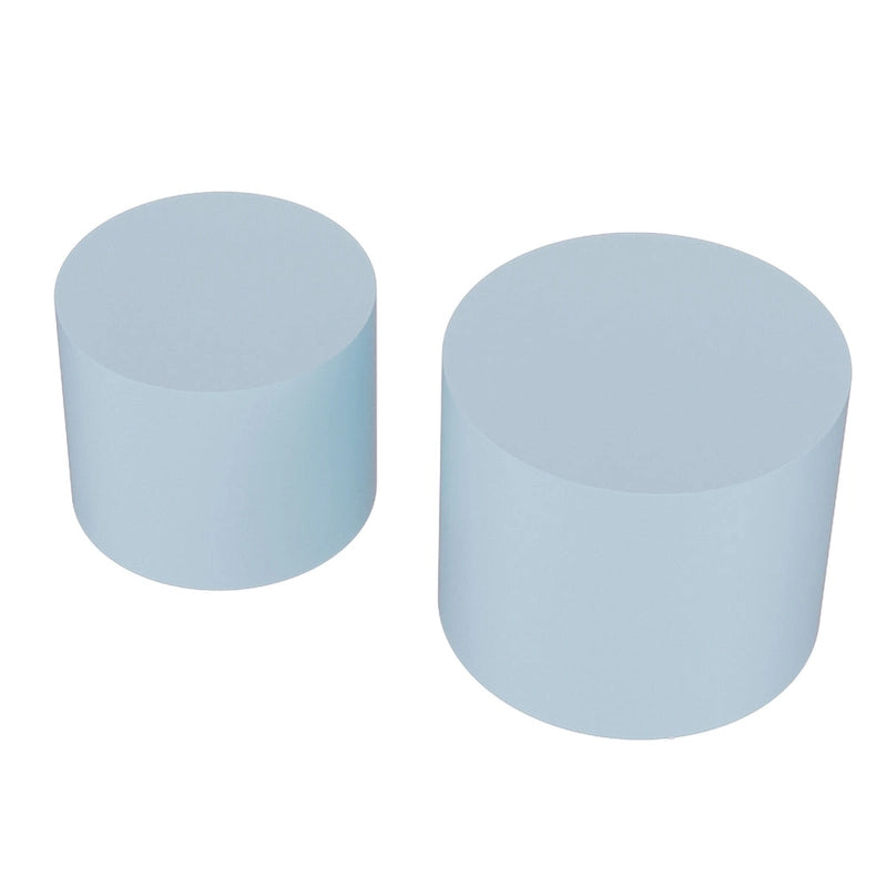 Round Nesting Tables Set, Coffee & End Tables, No Assembly