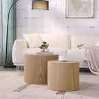 Round Nesting Tables Set, Coffee & End Tables, No Assembly