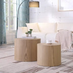 Round Nesting Tables Set, Coffee & End Tables, No Assembly