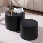 Round Nesting Tables Set, Coffee & End Tables, No Assembly
