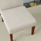 Fabric Accent Chair Set with Round Wood Table - 2 Chairs (18.7")