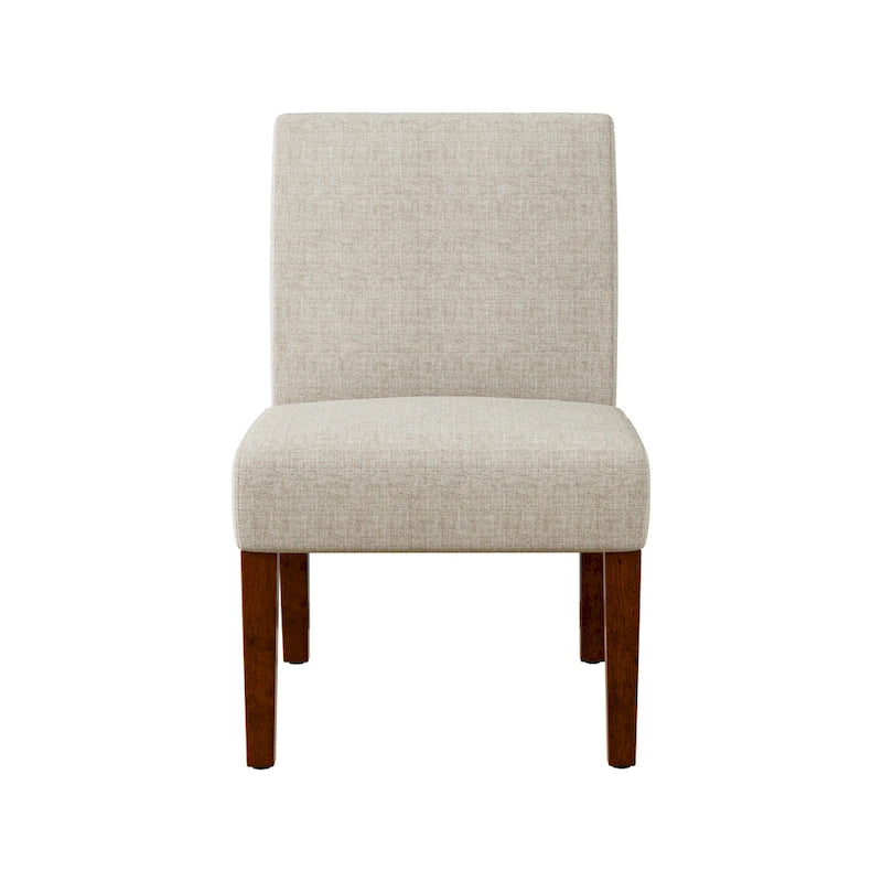Fabric Accent Chair Set with Round Wood Table - 2 Chairs (18.7")