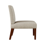 Fabric Accent Chair Set with Round Wood Table - 2 Chairs (18.7")