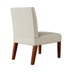 Fabric Accent Chair Set with Round Wood Table - 2 Chairs (18.7")