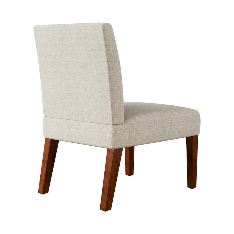 Fabric Accent Chair Set with Round Wood Table - 2 Chairs (18.7")