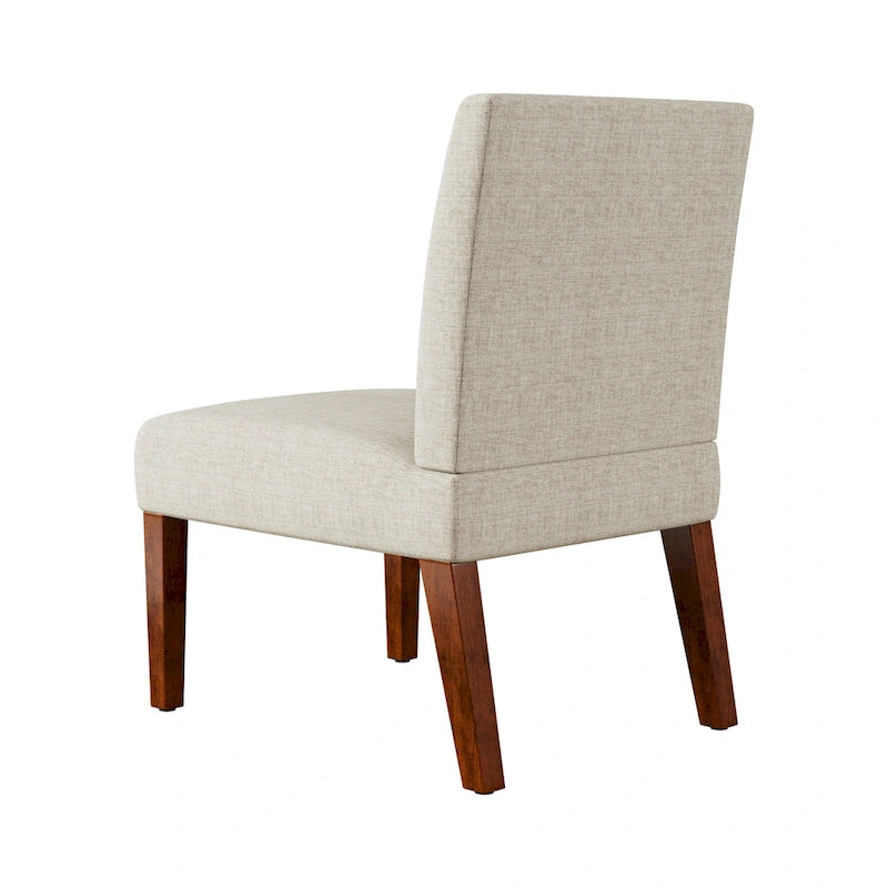 Fabric Accent Chair Set with Round Wood Table - 2 Chairs (18.7")
