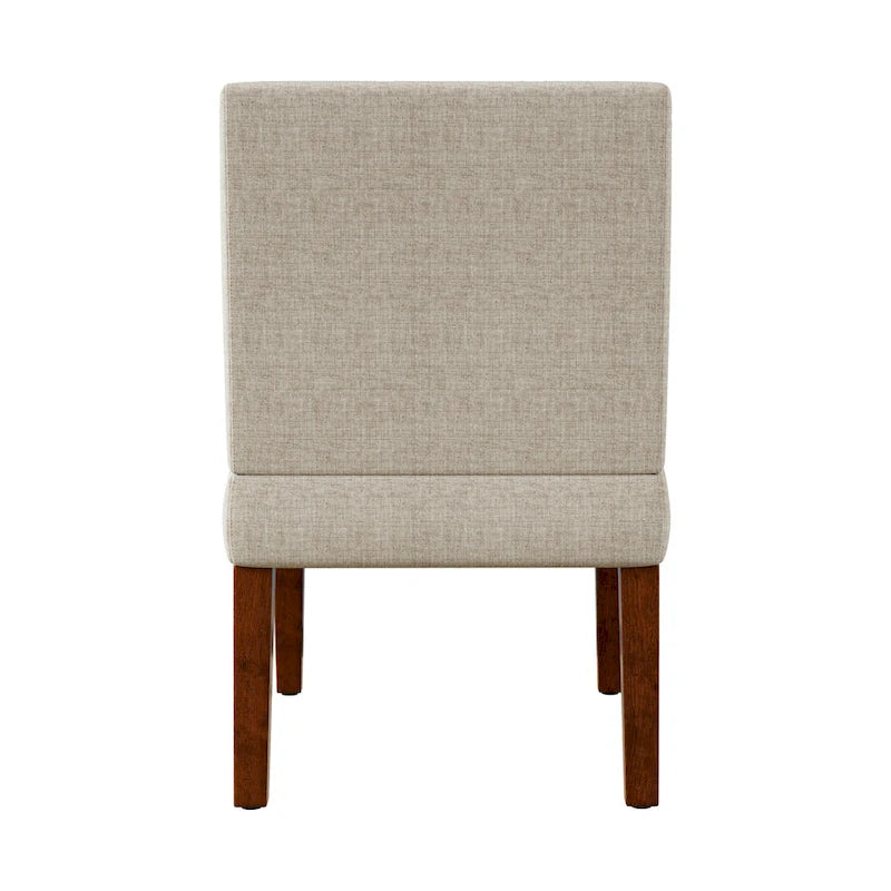 Fabric Accent Chair Set with Round Wood Table - 2 Chairs (18.7")