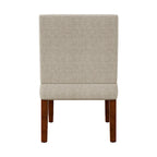Fabric Accent Chair Set with Round Wood Table - 2 Chairs (18.7")