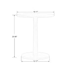 Fabric Accent Chair Set with Round Wood Table - 2 Chairs (18.7")