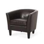 28.75 PU Upholstered Club Chair with Birch Legs