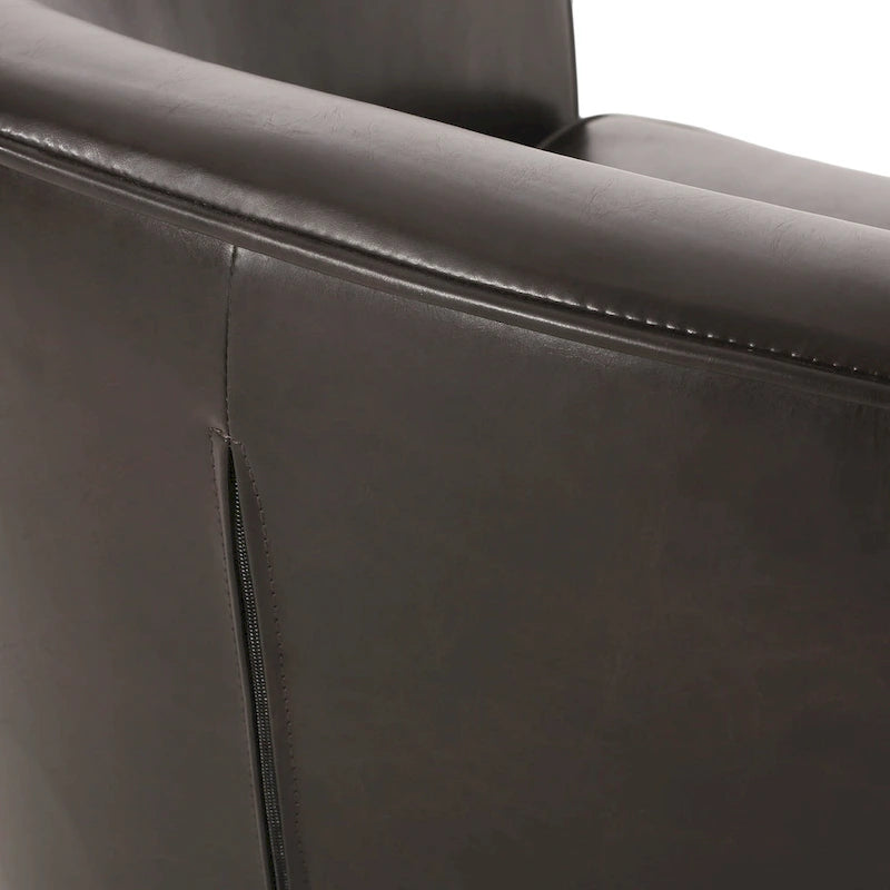 28.75 PU Upholstered Club Chair with Birch Legs