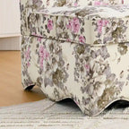 Velvet single dining chair with soft seat cushion