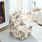 Velvet single dining chair with soft seat cushion