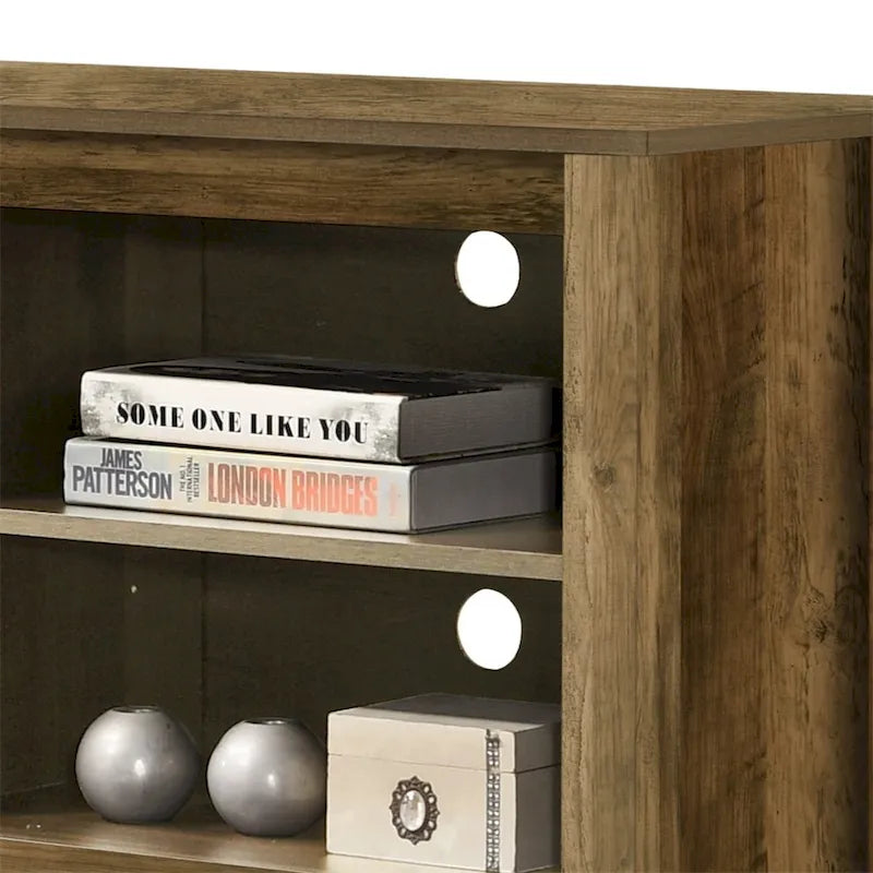 70" TV Stand with Open Shelves - Particle Board with Cable Management