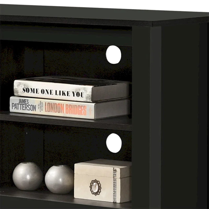 70" TV Stand with Open Shelves - Particle Board with Cable Management