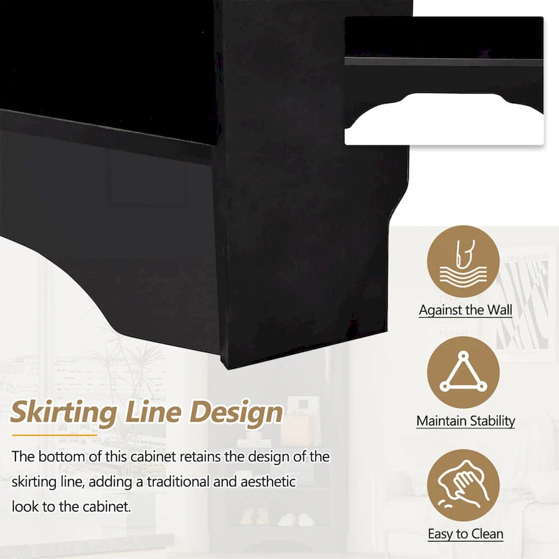 Corner Hall Tree with Shoe Bench - Multifunctional Entryway Coat Rack Featuring 4 Hooks and Adjustable Shelf,29.5W x 71.6H