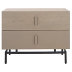 SAFAVIEH Herschel Grey/ Black Storage Cabinet - 28W x 18D x 22H
