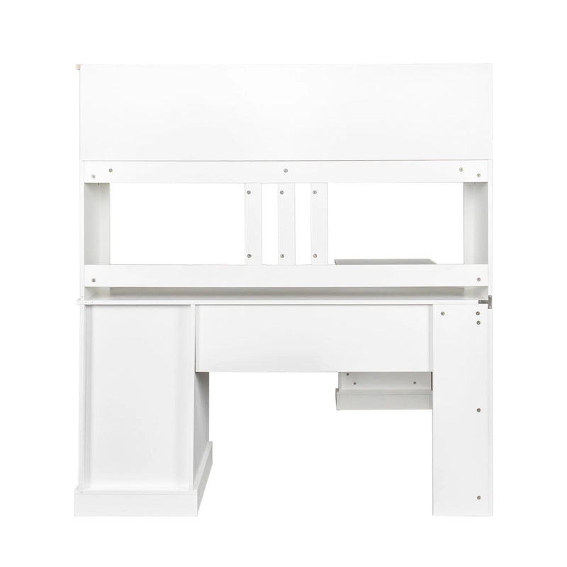 Modern Computer Desk with 2 Tier Storage and Large Drawers and Waterproof Surface for Home Office and Study or Living Room