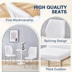 Set of 6 High Resilience Dining Chair with Metal Silver Leg