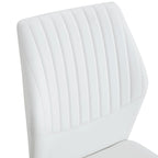 Set of 6 High Resilience Dining Chair with Metal Silver Leg