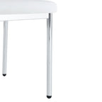 Set of 6 High Resilience Dining Chair with Metal Silver Leg