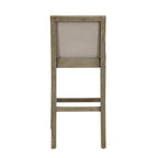 Roomfitters Retro Bar Stools, Set of 2 Upholstered 30.5 Bar Height Chairs with Fabric Cushion and Wood Frame