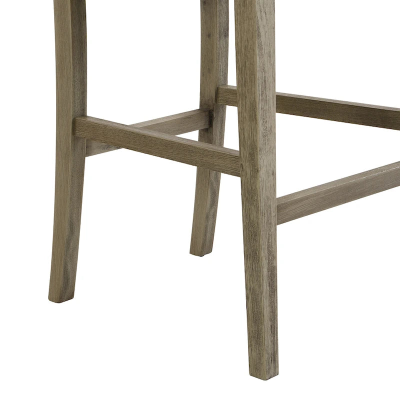 Roomfitters Retro Bar Stools, Set of 2 Upholstered 30.5 Bar Height Chairs with Fabric Cushion and Wood Frame