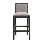 Roomfitters Retro Bar Stools, Set of 2 Upholstered 30.5 Bar Height Chairs with Fabric Cushion and Wood Frame
