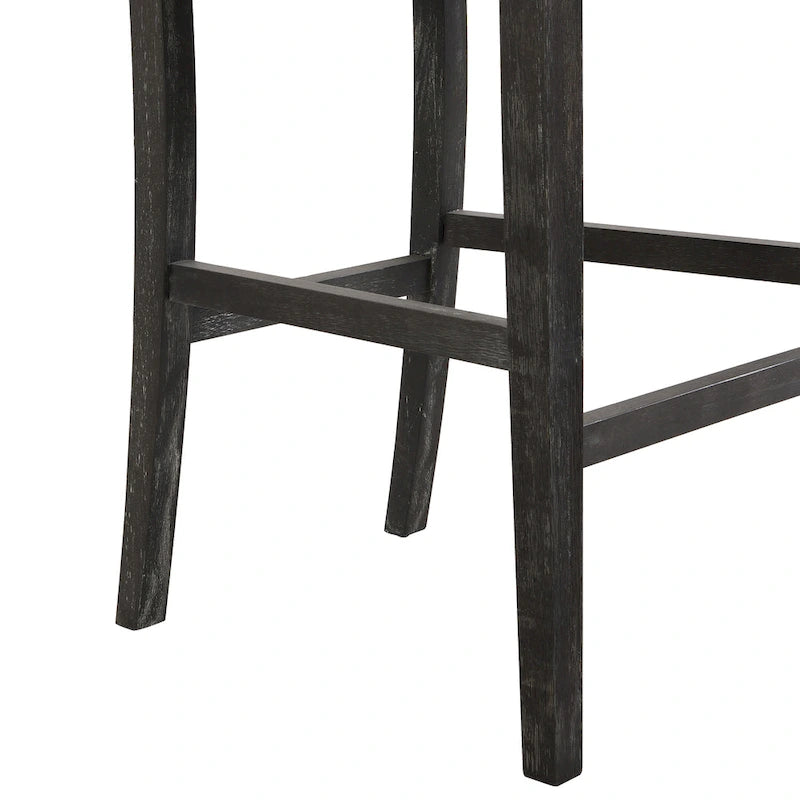 Roomfitters Retro Bar Stools, Set of 2 Upholstered 30.5 Bar Height Chairs with Fabric Cushion and Wood Frame