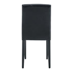 Leather Dining Chair Set of 2 High Back Armless Side Chair Soft Cushion Chair with Metal Legs for Living Room Kitchen