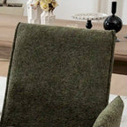 Modern Upholstered Dining Chairs with Swivel Metal Legs