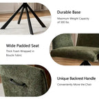 Modern Upholstered Dining Chairs with Swivel Metal Legs