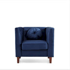 US PRIDE FURNITURE Velvet Classic Chesterfield Chair with Wood legs
