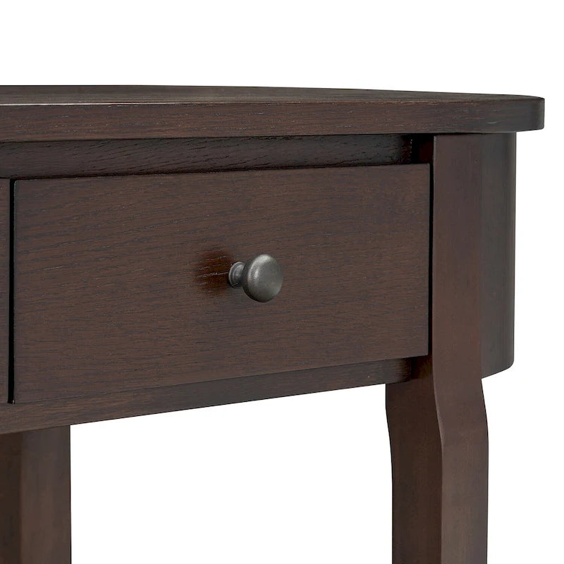 Vintage Console Table with 2 Drawers - Wood Veneer Finish