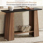47 Mid-Century Modern Console Sofa Table with Storage for Entryway - 47.24 W x 13.78 D x 35.43 H