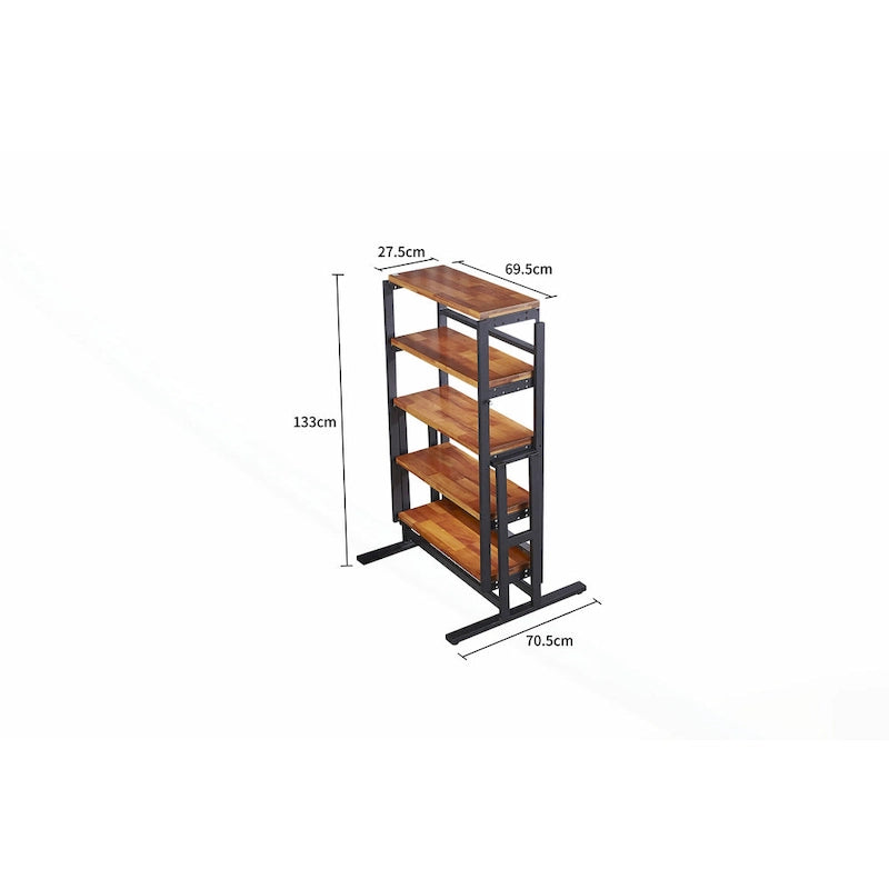 Versatile Convertible Dining Table with Industrial Rustic Design for Compact Spaces