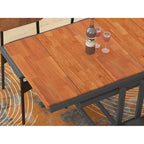 Versatile Convertible Dining Table with Industrial Rustic Design for Compact Spaces