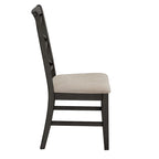Eleanor Wood finish Double Cross Back Sand Fabric Dining Chair (Set of 2) by iNSPIRE Q Classic