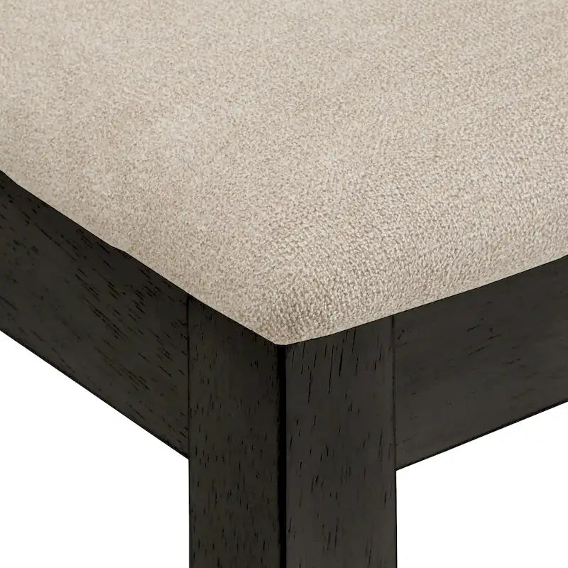 Eleanor Wood finish Double Cross Back Sand Fabric Dining Chair (Set of 2) by iNSPIRE Q Classic