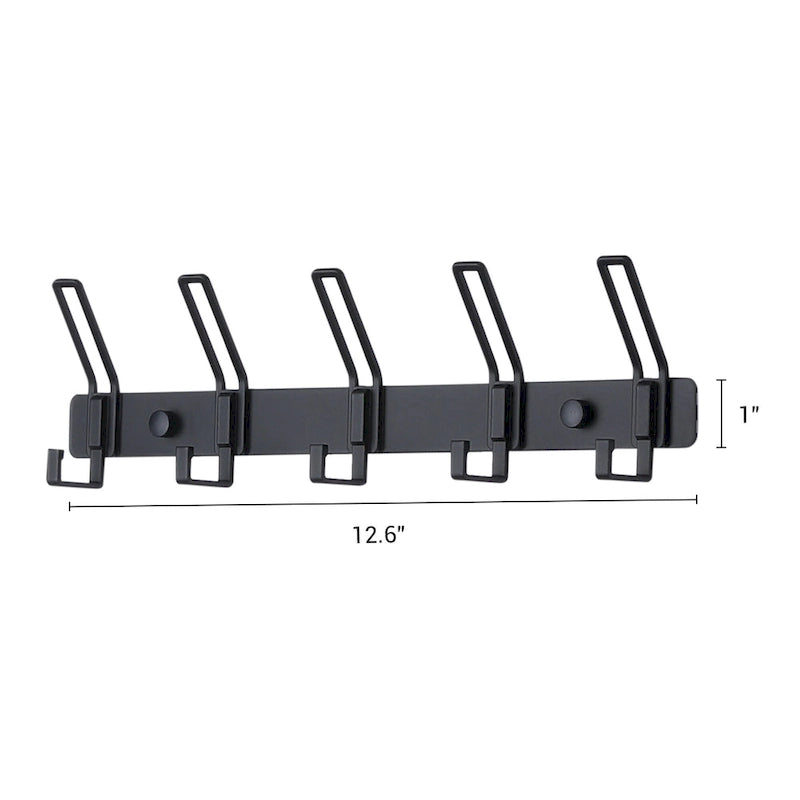 1 Pack Coat Rack Wall Mount, Wall Hooks with 5 Hooks for Entryway - 12.6*1in