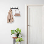 1 Pack Coat Rack Wall Mount, Wall Hooks with 5 Hooks for Entryway - 12.6*1in