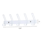 1 Pack Coat Rack Wall Mount, Wall Hooks with 5 Hooks for Entryway - 12.6*1in