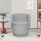 Boucle Fabric Swivel Accent Chair wStorage Space,for Living Room,Gray