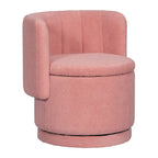 Boucle Fabric Swivel Accent Chair wStorage Space,for Living Room,Gray