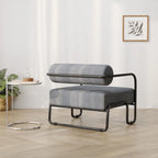 Living Room Corduroy Upholstered Accent Chair with Iron Frame